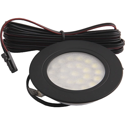 Светильник светодиодный SUN, врезной, 2W, 12V, круглый, черный, 6000К, AKS - фото 1