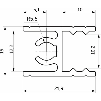 Профиль алюминиевый SENATOR серебро горизонт верхн. L-6000 мм АЛЮТЕХ - фото 2