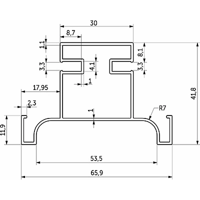 Профиль алюм. GOLA-18 вертикальный средний 5,4 м черный AKS - фото 2