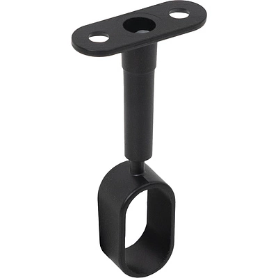 Держатель дистанционный проходной трубы овальн. 30*15 (935) регулируемый, черный AKS - фото 1