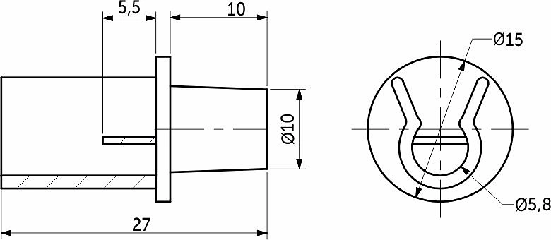 Держатель для сушки Standart 1, белый REJS - фото 2