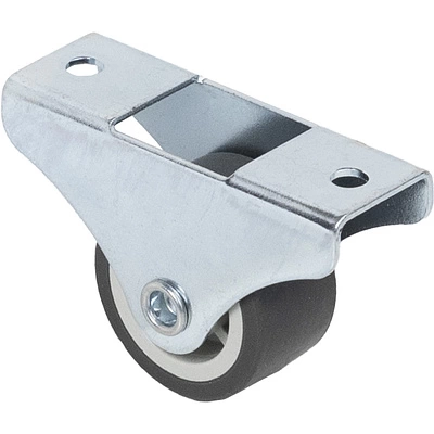 Ролик меб. c рез.ободом d30 h38 прямоходящий, черный AKS - фото 1