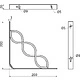 Полкодержатель мет. INFINITY 200*200*20*3, белый AKS - фото 2