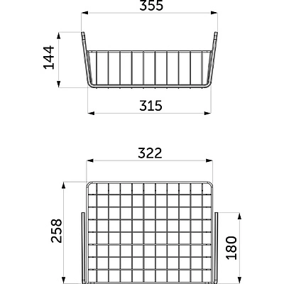 Корзина подвесная, черный AKS - фото 2