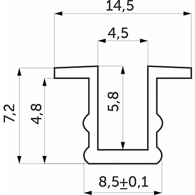 Профиль пластиковый V коричневый направляющая верх./нижн. L-2500 мм LEBA - фото 2