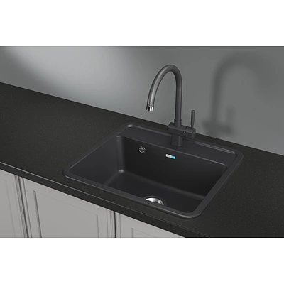 Мойка кварцевая, прямоугольная, ST-5601, 560*500мм, черный, Granula - фото 3