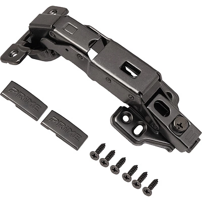 Петля 165° накладная с доводчиком 45мм h0 clip-on PRIME by AKS черный никель (саморезы, заглушки) 0-е вхождение (упак. = 2 шт.) - фото 4