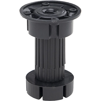 Опора кухонная пласт. h100 трехсоставная под короткий саморез, черный (1 уп. = 250 шт.) РБ - фото 1