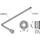 Выключатель сенсорный, с диммированием, врезной, 12V/24V, 60W/120W, синяя подсветка, цвет хром, без коннекторов, AKS - фото 2