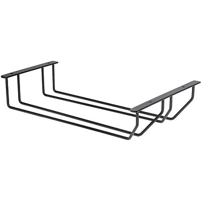 Держатель подвесной для бокалов двухрядный 340*65*205, черный AKS - фото 1