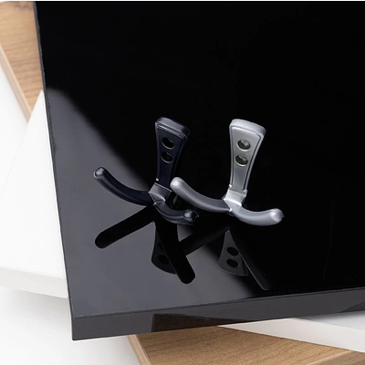 Крючок меб. двухрожковый мет. RUNA черный матовый AKS - фото 4