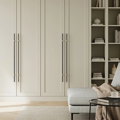 Ручка меб. скоба алюм. WHISPER 704/1000 черный матовый+брашированное золото, AKS - фото 7