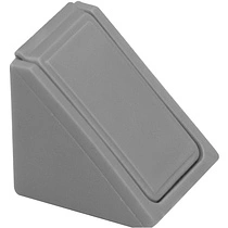 Уголок пластиковый одинарный с крышкой совместно серый -04- (уп/20шт) РП