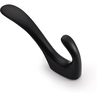 Крючок меб. двухрожковый мет. ROMA черный матовый AKS - фото 1