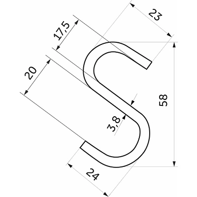 Крючок на трубу d16 хром AKS - фото 2