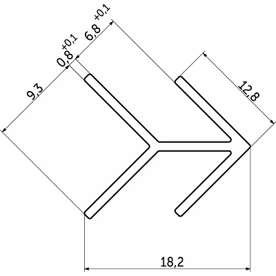 Планка угловая 6 ёлочка блеск (L=0.6) РФ - фото 2