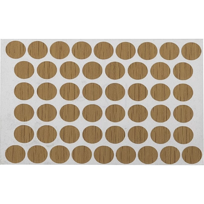 Заглушка самоприлипающая к конфирматам дуб (126) AKS (лист-50шт.) - фото 1