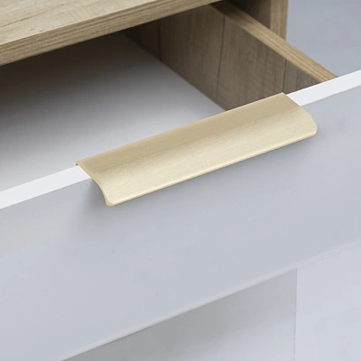 Ручка меб. накладная алюм. MONBLAN 128/150 брашированное золото, AKS - фото 5