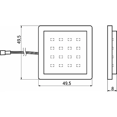 Светильник светодиодный Sania, накладной, 2W, 12V, холодный белый, 6000K, без крышки, AKS - фото 2
