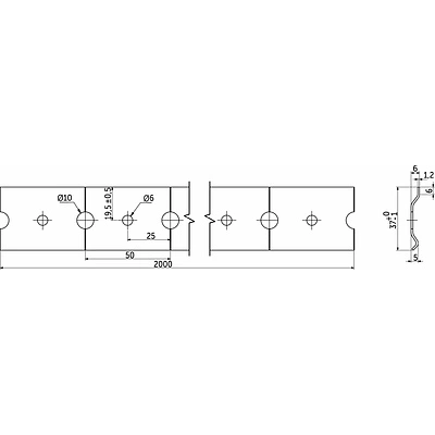 Шина для навесов L=2м (1,2мм) РФ - фото 2