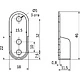 Держатель трубы овальной (сталь, 0,8 мм), никель AKS - фото 2