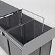 Мусорные контейнеры выдвижные 400 (2*18LT), серый AKS - фото 4