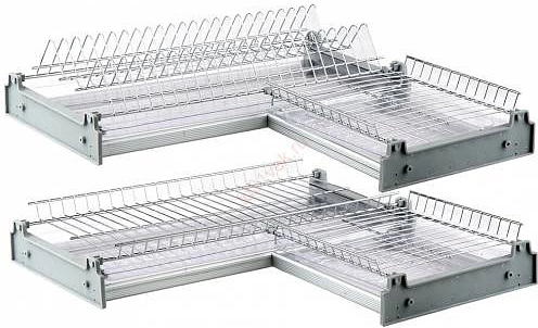 Сушка для посуды угловая 600*600, хром GRIDLI - фото 1