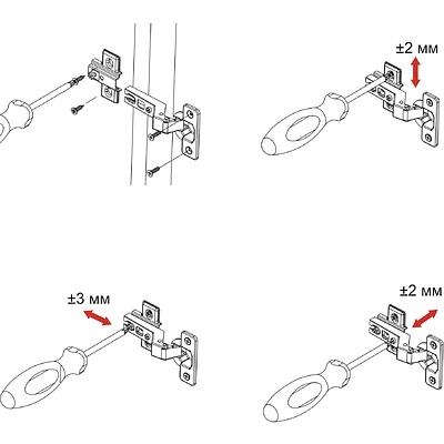 Петля угловая 30° с пружиной 45мм h2 slide-on AKS - фото 4