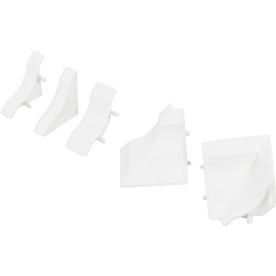 Комплект ПВХ аксессуаров к плинтусу узкому S белый AKS - фото 1