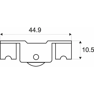 SISO Ролик для раздвижных стеклянных дверей на 1 дверь - фото 2