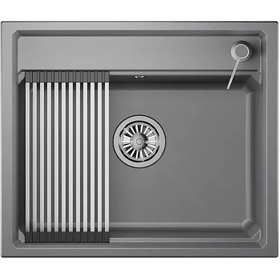 Мойка кварц, прямоугольная, KS-6003, 600*510мм, алюминиум, на столешницу, Granula - фото 1