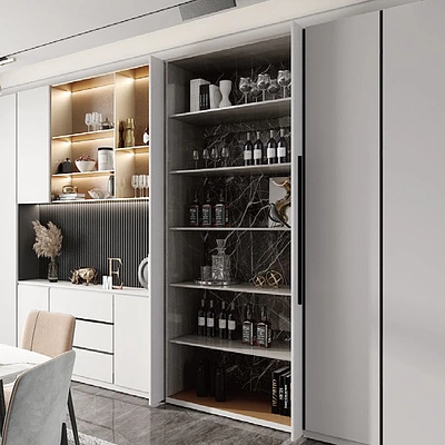 Комплект фурнитуры левый для шкафной сдвижной двери Pocket door left - фото 1