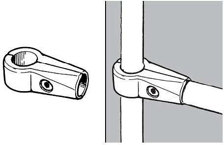 Соединитель 2-х труб d32мм (660) простой, хром AKS - фото 3