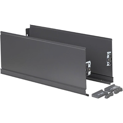 Комплект ультратонких боковин Qtype Evolution L-450 H=148 графит ДСП16мм - фото 1