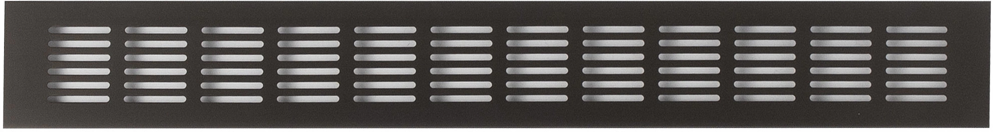 Решетка вентиляционная 480х60мм темно-коричневая алюминий AKS - фото 3