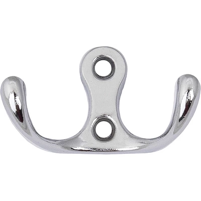 Крючок меб. двухрожковый мет. WP19 хром GRIDLI - фото 1