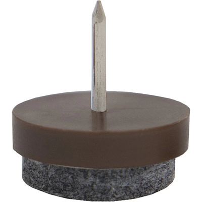 Подпятник коричневый с гвоздем и фетром (уп/100шт) AKS - фото 1