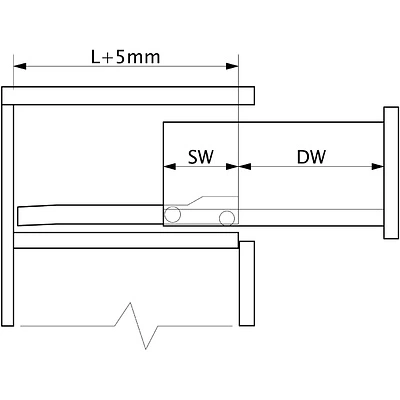 Направляющая роликовая L-350 1,0мм AKS коричневая - фото 4
