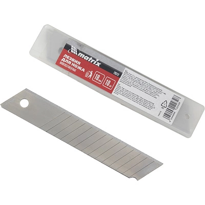 Лезвия 18мм сегментные обламываемые MATRIX (упак.-10шт.) - фото 1