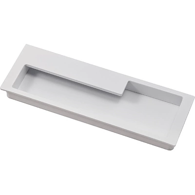 Ручка меб. врезная мет. NOVA 128 матовый белый правая часть AKS - фото 1