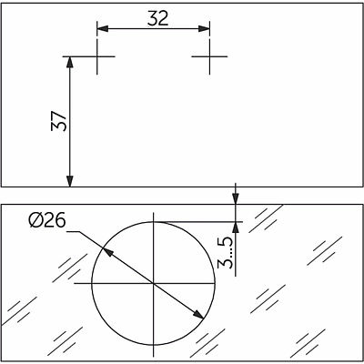 Петля д/стекла накладная с пружиной h0 slide-on AKS (овальная заглушка хром) - фото 6