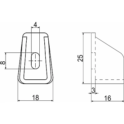 Держатель полки для обуви, белый РП - фото 2