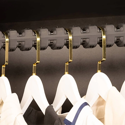 Накладка для овальной штанги гардеробного шкафа (система хранения Foscrinium) 1200 мм темно-серая Pantone Black 3C - фото 4