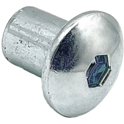 Гайка Ericson М8*16*20, полукруглая головка, белый цинк (уп/1тыс.шт) - фото 1