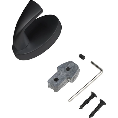 Крючок меб. однорожковый мет. QUEEN черный матовый AKS - фото 5