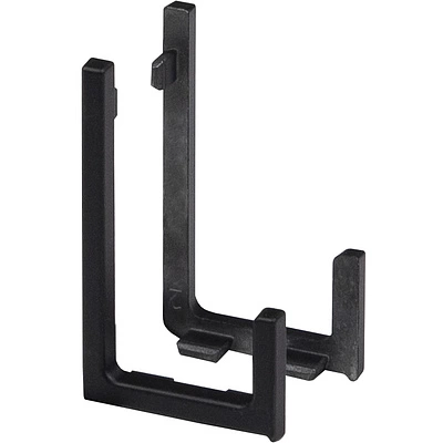 Комплект заглушек металлич. к ручке врезной L-образной левая+правая, черный AKS - фото 1