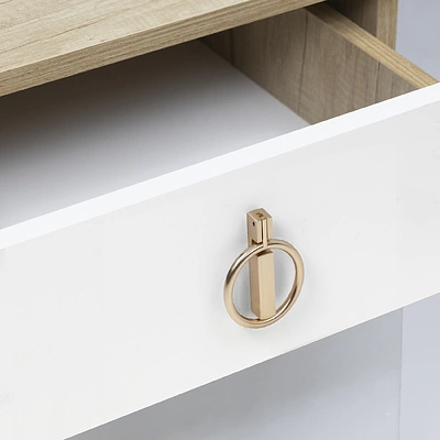 Ручка меб. кнопка мет. ROUND брашированное золото, AKS - фото 6