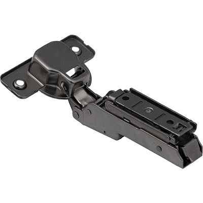 Петля полунакладная с доводчиком 45мм h0 clip-on AKS PLUS 3D узкая черная (саморезы, заглушки) - фото 4