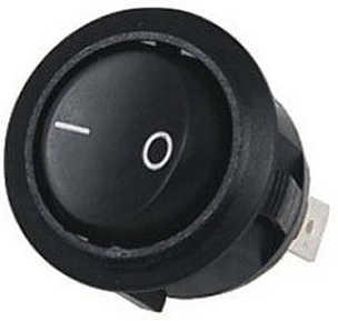 Выключатель механический, врезной, черный, AKS - фото 1