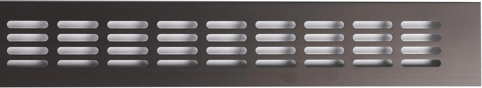 Решетка вентиляционная 800х60мм темно-коричневая алюминий AKS - фото 3